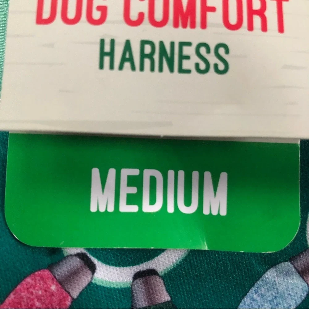 NWT Lights neoprene Christmas Holiday dog harness M